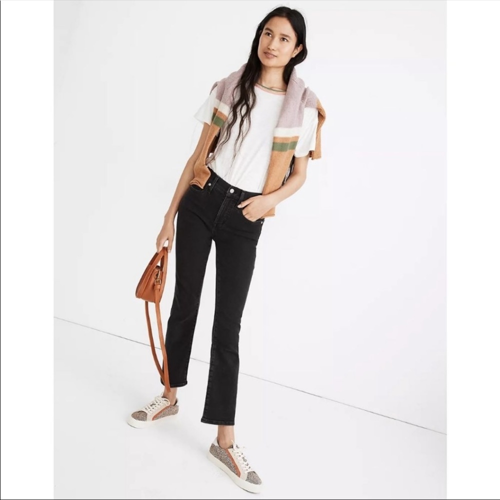 Madewell Black Cali Demi-Boot Jeans in Starkey Wash